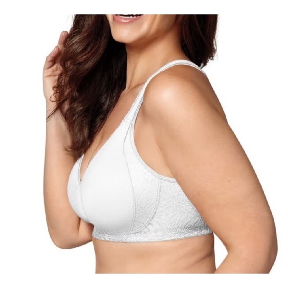 NEW Playtex 18 Hour 46DD White Seamless Wirefree Bra Smooth TruSUPPORT Cool Dri